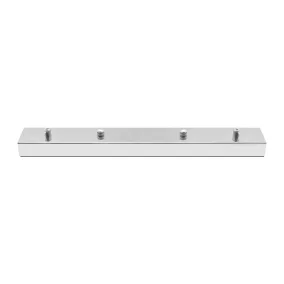   King Home Téglalap Alakú Króm Mennyezeti Lámpatartó 44 cm