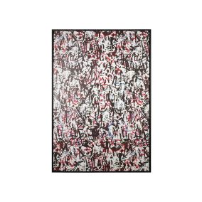   King Home Modernista Absztrakt Vászonkép Fekete-Fehér-Piros 135x195