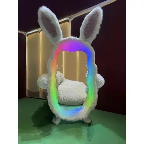   King Home BUNNY LED Álló Tükör Plüss Nyuszi Keret RGB 240x150