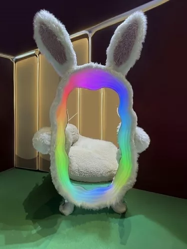 King Home BUNNY LED Álló Tükör Plüss Nyuszi Keret RGB 240x150