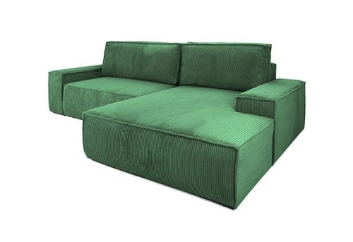 King Home PILLOW M Kord Sarokkanapé Ágyazható Zöld