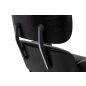 King Home Lounge HM Forgó Fotel Fekete Kőrisfa Bőr