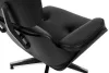 King Home Lounge HM Forgó Fotel Fekete Kőrisfa Bőr