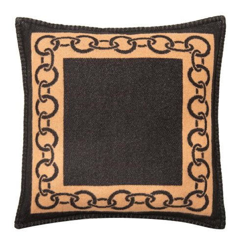 King Home Paris Home Luxus Díszpárna Láncmintás Fekete-Bézs