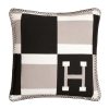 King Home Paris Home Geometrikus Díszpárna Fekete-Szürke H-Mintával