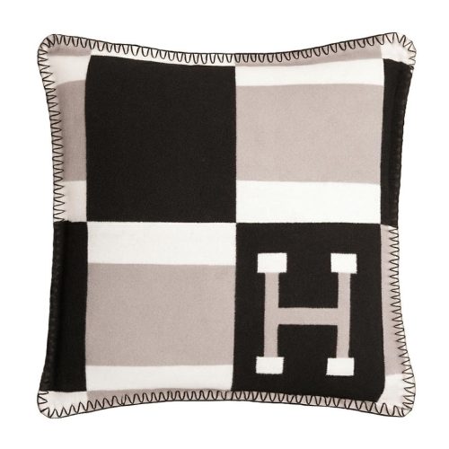 King Home Paris Home Geometrikus Díszpárna Fekete-Szürke H-Mintával