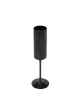 King Home SHP CURLY pezsgőspohár szett műanyag fekete bordázott