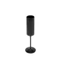   King Home SHP CURLY pezsgőspohár szett műanyag fekete bordázott