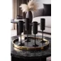   King Home SHP CURLY pezsgőspohár szett műanyag fekete bordázott