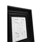  King Home SHP JACK Fali Dekoráció Fehér Relief Fekete Kerettel