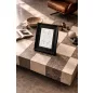   King Home SHP JACK Fali Dekoráció Fehér Relief Fekete Kerettel