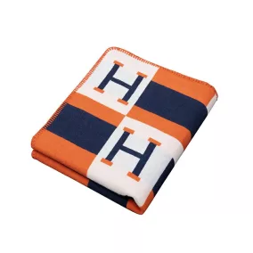   King Home Paris Home Takaró Granatowy Narancs Geometrikus Mintával