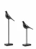 King Home Shp Birdy Dekoráció Szett Műanyag Fém Fekete Madár Figura