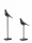 King Home Shp Birdy Dekoráció Szett Műanyag Fém Fekete Madár Figura