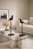 King Home Shp Birdy Dekoráció Szett Műanyag Fém Fekete Madár Figura