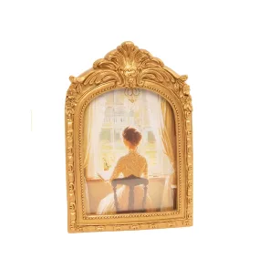  King Home SHP Vintage Renesans Fényképkeret Antik Arany Gazdagon Díszített