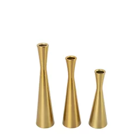 King Home SHP TRIO gyertyatartó szett fém arany 3 darabos