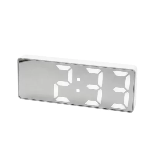 SHP MIRROR LED Digitális Ébresztőóra Tükrös Felülettel Hőmérséklet Kijelzővel
