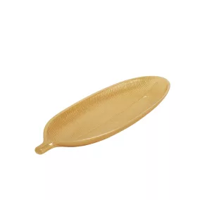 King Home SHP LEAF dekoratív tálca arany levél alakú