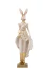 King Home SHP RABBIT Dekoratív Nyúl Figura Gyanta Bézs Arany