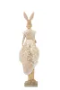 King Home SHP RABBIT Dekoratív Nyúl Figura Gyanta Bézs Arany