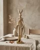 King Home SHP RABBIT Dekoratív Nyúl Figura Gyanta Bézs Arany