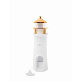   King Home SHP LIGHTHOUSE Éjjeli Lámpa Projektorral Műanyag Fehér-Arany Mozgásérzékelővel