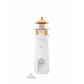   King Home SHP LIGHTHOUSE Éjjeli Lámpa Projektorral Műanyag Fehér-Arany Mozgásérzékelővel