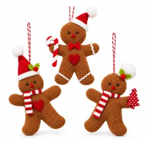   SHP Cookie Mézeskalács Figura Karácsonyi Függő Dekoráció Barna 3 db-os Szett