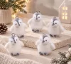 SHP Penguin Pingvin Függő Dísz Plüss Fekete-Fehér 10 darabos Készlet