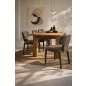   King Home Apulia Szék Szett Poliszter Barna / Taupe Strukturált Kárpit 6 Darabos
