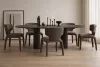 King Home Apulia Szék Szett Poliszter Barna / Taupe Strukturált Kárpit 6 Darabos