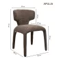   King Home Apulia Szék Szett Poliszter Barna / Taupe Strukturált Kárpit 6 Darabos