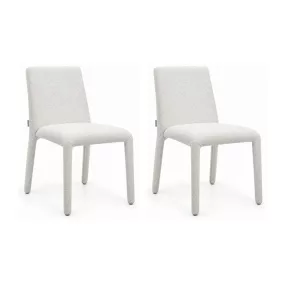   King Home ALYA Szék Készlet Poliszter Bézs Minimalist Elegáns (2 db)