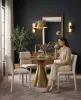King Home ALYA Szék Készlet Poliszter Bézs Minimalist Elegáns (2 db)