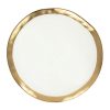 KARE Bell Porcelán Tányér 38 cm Fehér-Arany