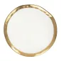 KARE Bell Porcelán Tányér 38 cm Fehér-Arany