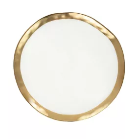 KARE Bell Porcelán Tányér Fehér-Arany 31 cm