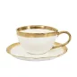   Kare Design Bell Kávéscsésze Szett Porcelán Fehér-Arany 4 Darabos