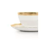   Kare Design Bell Kávéscsésze Szett Porcelán Fehér-Arany 4 Darabos