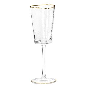   KARE Hommage Kézműves Kristály Borospohár Arany Szegéllyel 300ml