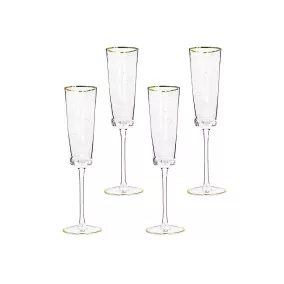  Kare Design Hommage Pezsgőspohár Szett Kézzel Készített Üveg Arany Szegéllyel 165ml