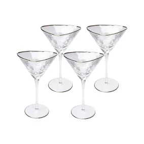 KARE Hommage Martini Kristálypohár Arany Szegéllyel 240ml