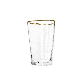   Kare Design Hommage Kézműves Üvegpohár Arany Szegéllyel 450ml