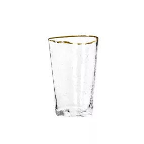   Kare Design Hommage Kézműves Üvegpohár Arany Szegéllyel 450ml