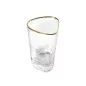   Kare Design Hommage Kézműves Üvegpohár Arany Szegéllyel 450ml