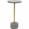 KARE Design Domero Swirl Hipnotikus Mintás Kisasztal Arany