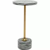 KARE Design Domero Swirl Hipnotikus Mintás Kisasztal Arany