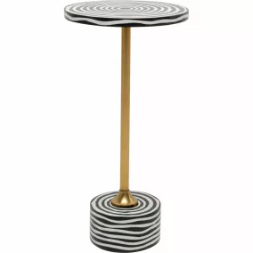 KARE Design Domero Swirl Hipnotikus Mintás Kisasztal Arany