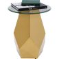 KARE Ricchezza Geometrikus Üveg Dohányzóasztal Arany